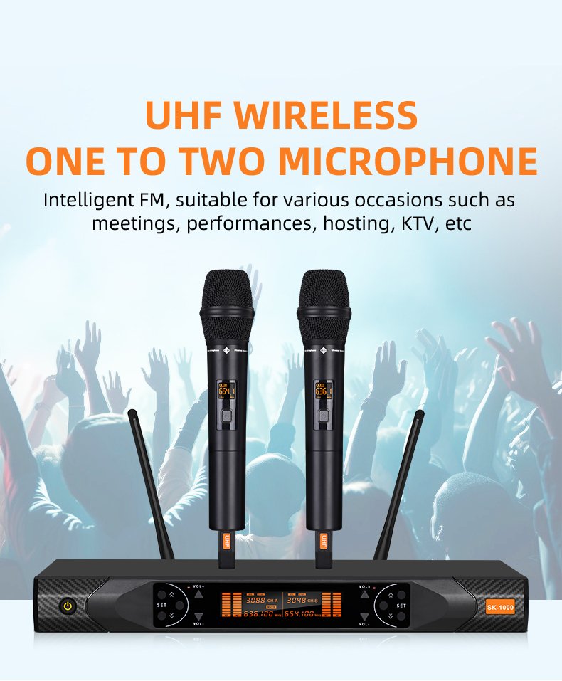 Microphone M-SK1000 One-two FM U-band Handheld Microphone for Singing Performance Conference Professional Wireless(pic6)