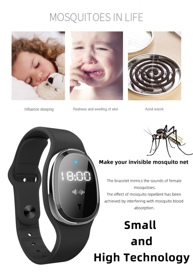 Anti-Mosquito Band Q-M19 with Watch time Led Clock Mosquito Killer Ultrasonic Insects repellent(pic7)